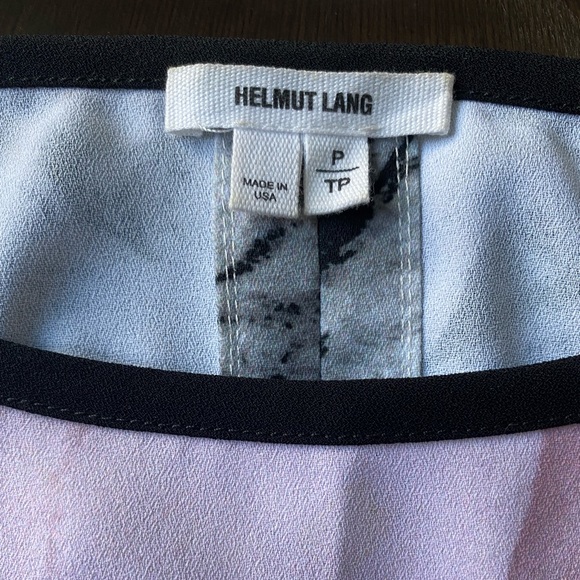 Helmet Lang chic sleeveless blouse marble pattern - Picture 3 of 5